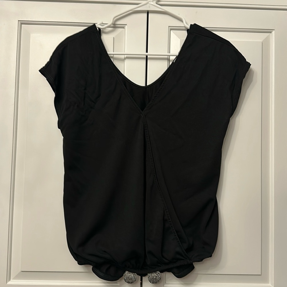 Green Envelope Black XS Shirt with tie in back
